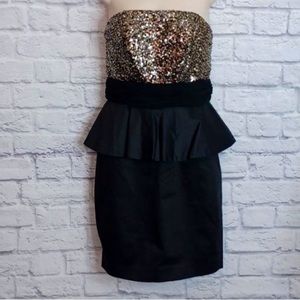 Alice & Olivia Black & Sequin ✨🖤Peplum Cocktail dress! 🥂